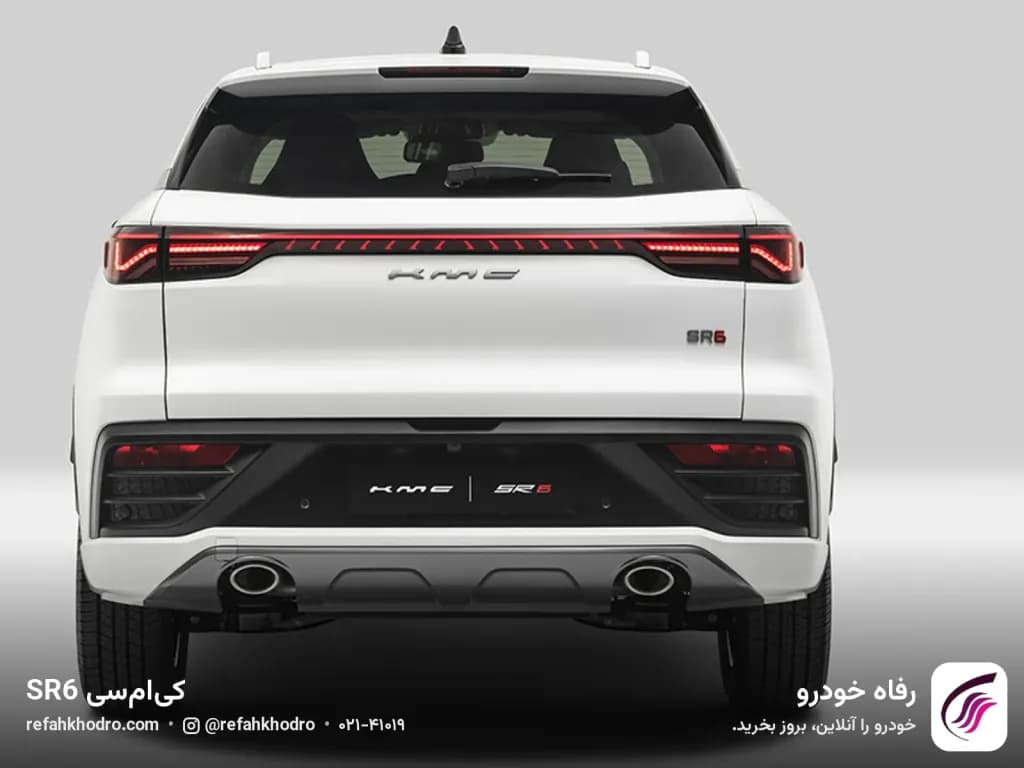 نمای پشت کی‌ام‌سی SR6 با نوشته KMC و نشان SR6